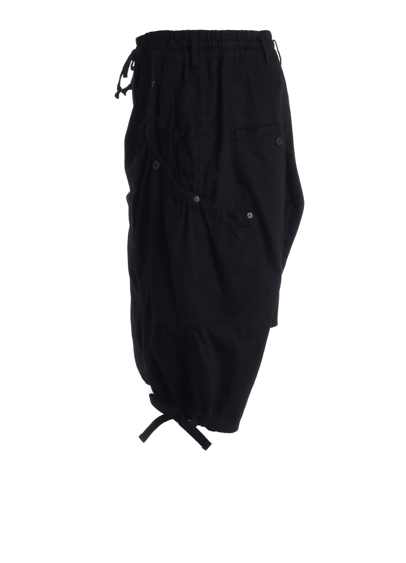 COTTON TWILL GATHERED POCKET SHORT PANTS – THE SHOP YOHJI YAMAMOTO