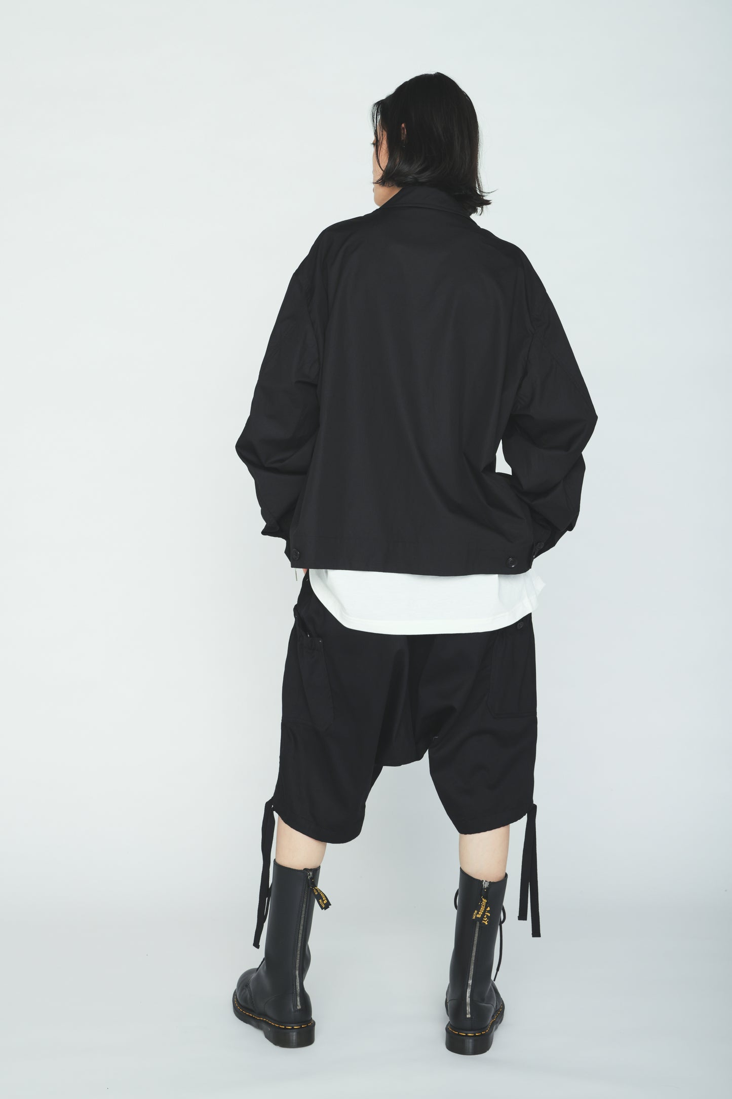 COTTON TWILL GATHERED POCKET SHORT PANTS
