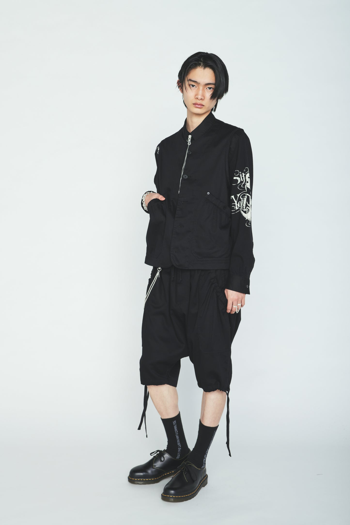 COTTON TWILL GATHERED POCKET SHORT PANTS