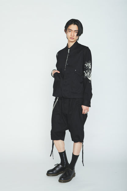 COTTON TWILL GATHERED POCKET SHORT PANTS