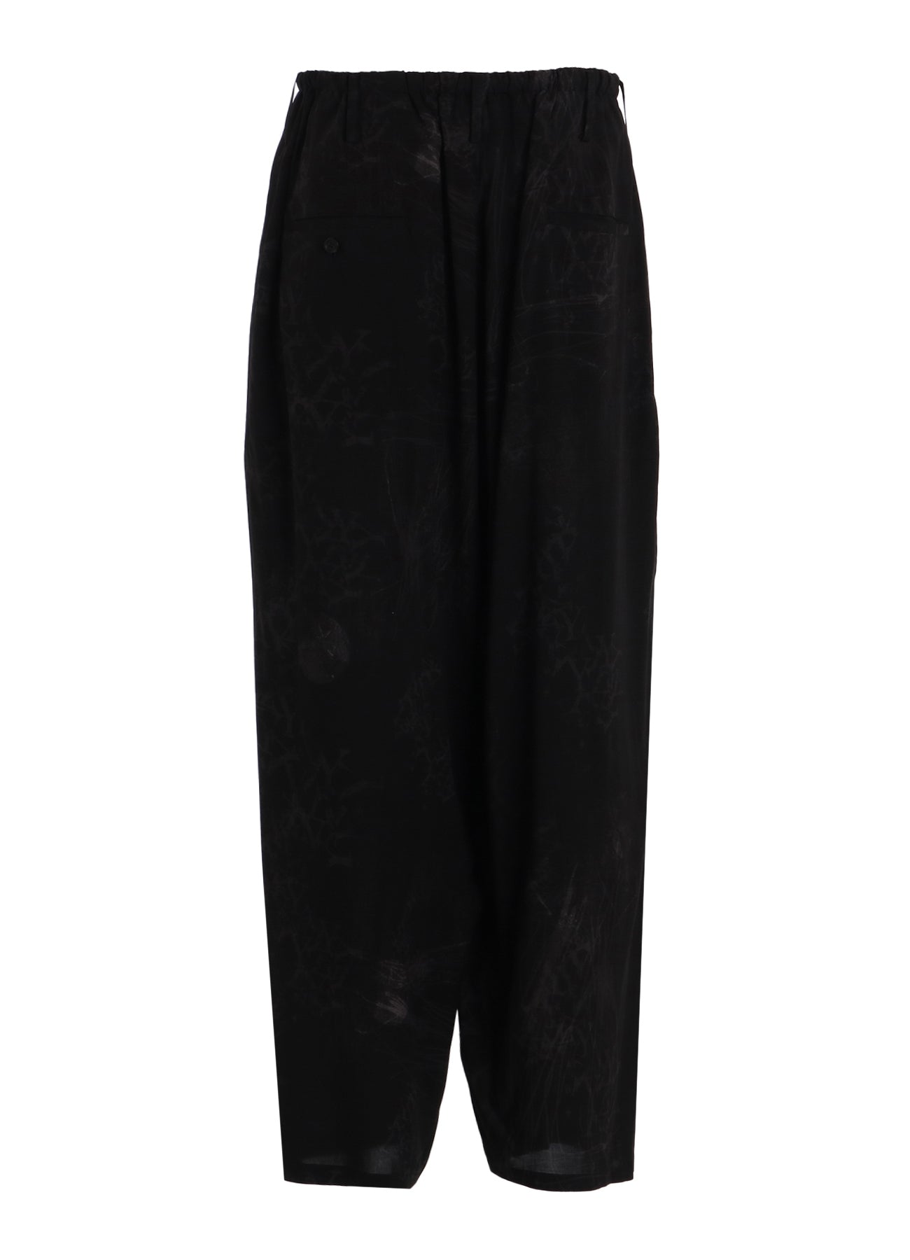RAYON “Y” LETTER AND SUN‑MOON PRINT DRAWSTRING PANTS