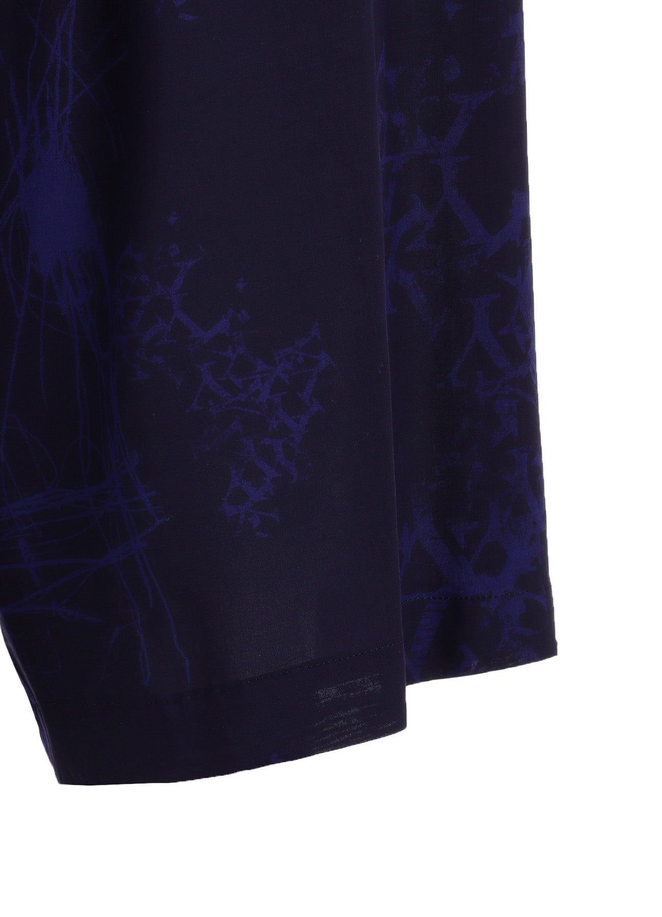 RAYON “Y” LETTER AND INDIAN MOTIF PRINT WIDE SAROUEL PANTS