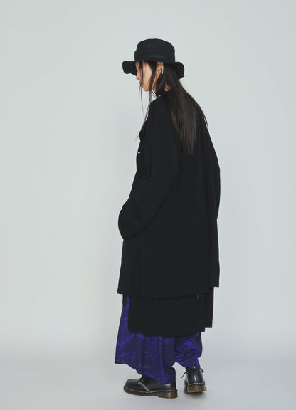 RAYON “Y” LETTER AND INDIAN MOTIF PRINT WIDE SAROUEL PANTS