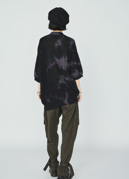 COTTON/LINEN CANVAS SOFRON BELTED HEM TAPERED PANTS