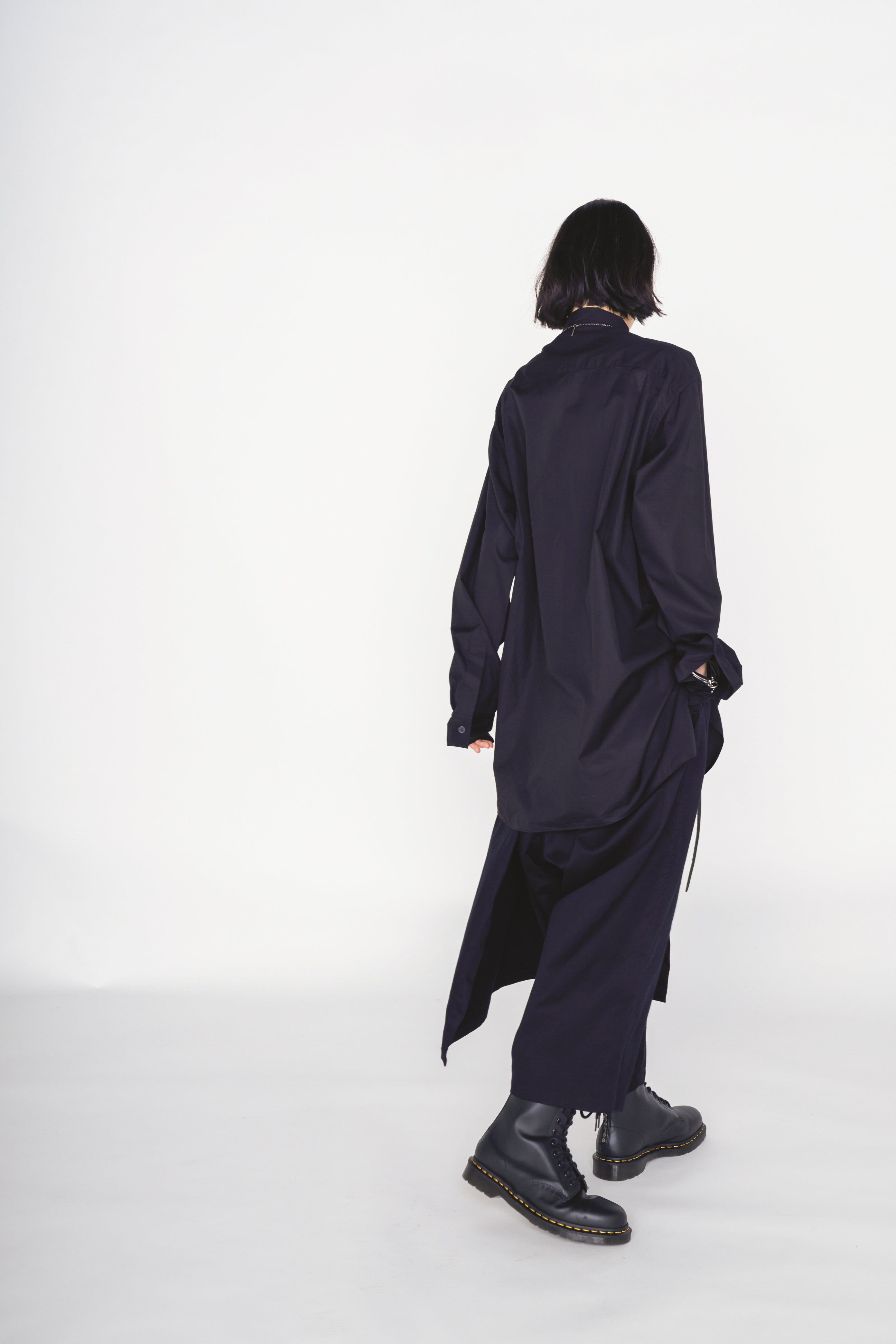 COTTON TWILL GATHERED POCKET WRAP PANTS – THE SHOP YOHJI YAMAMOTO