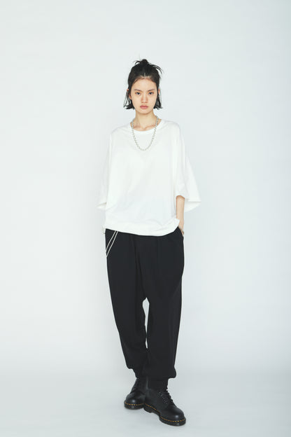 40/1 COTTON GAUZE FLEECE TWO-TUCK JOGGER PANTS