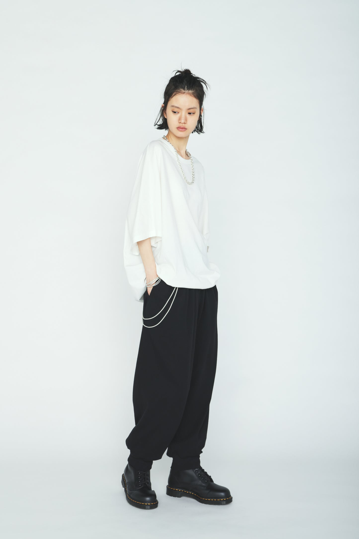 40/1 COTTON GAUZE FLEECE TWO-TUCK JOGGER PANTS