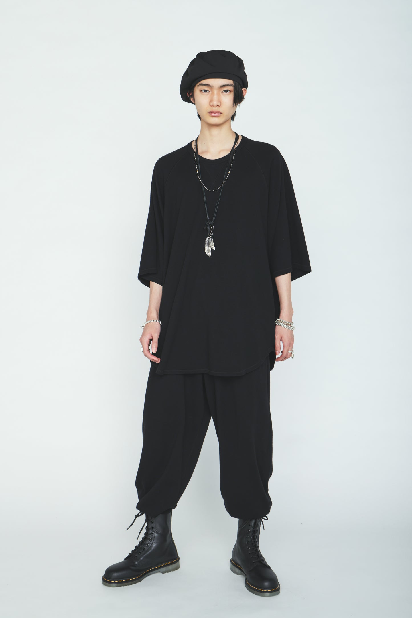 40/1 COTTON GAUZE FLEECE TWO-TUCK JOGGER PANTS