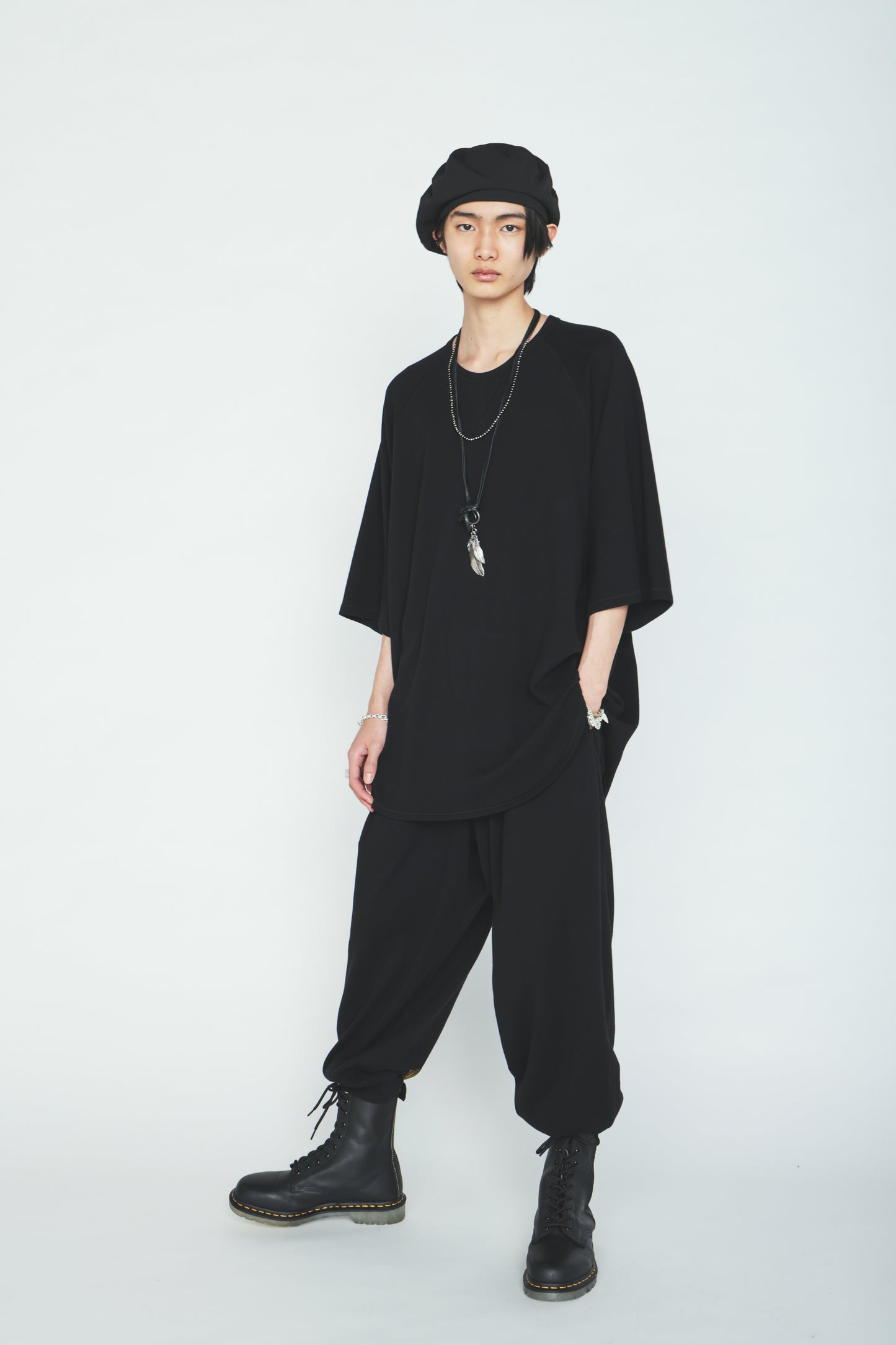 40/1 COTTON GAUZE FLEECE TWO-TUCK JOGGER PANTS