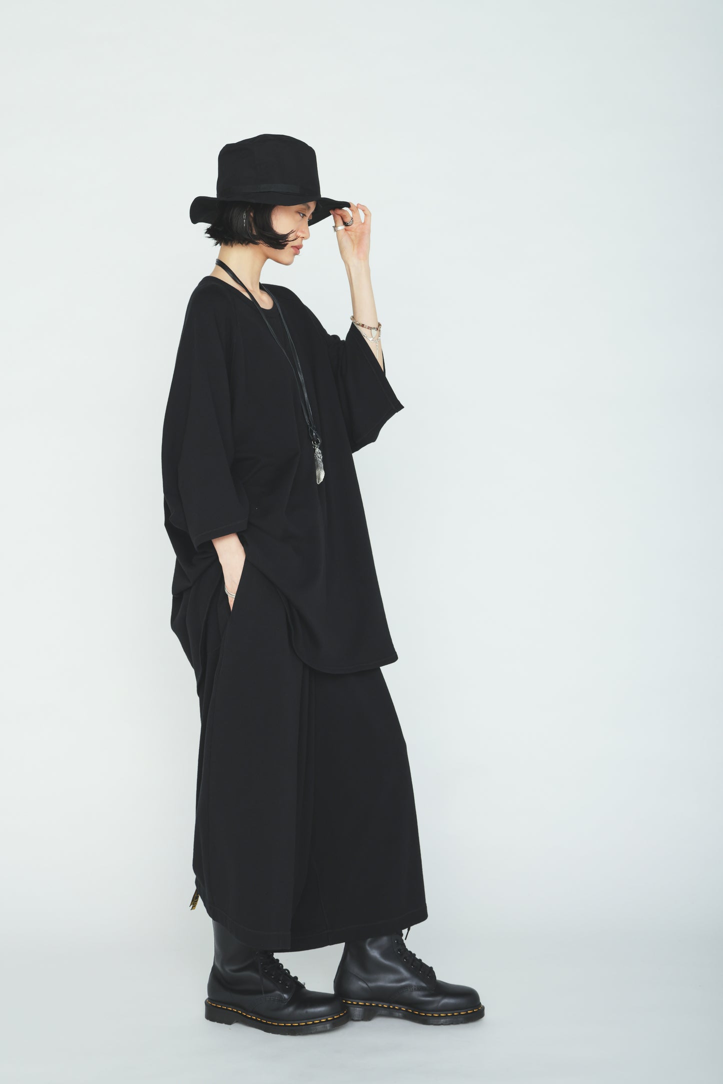 40/1 COTTON GAUZE FLEECE CULOTTE PANTS