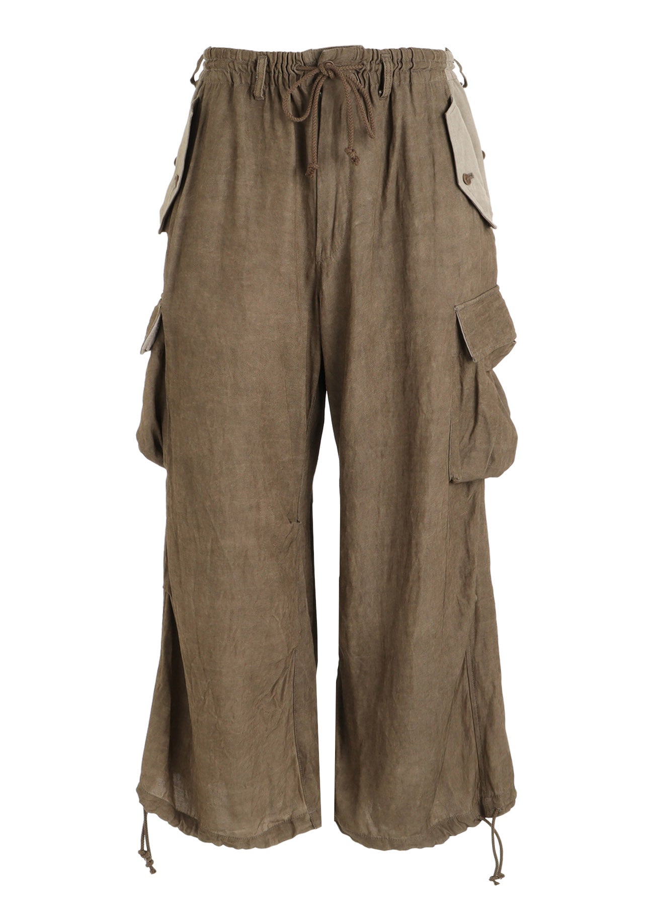 VIS/LI TWILL PIGMENT PRINT KNEE-TUCK CARGO PANTS