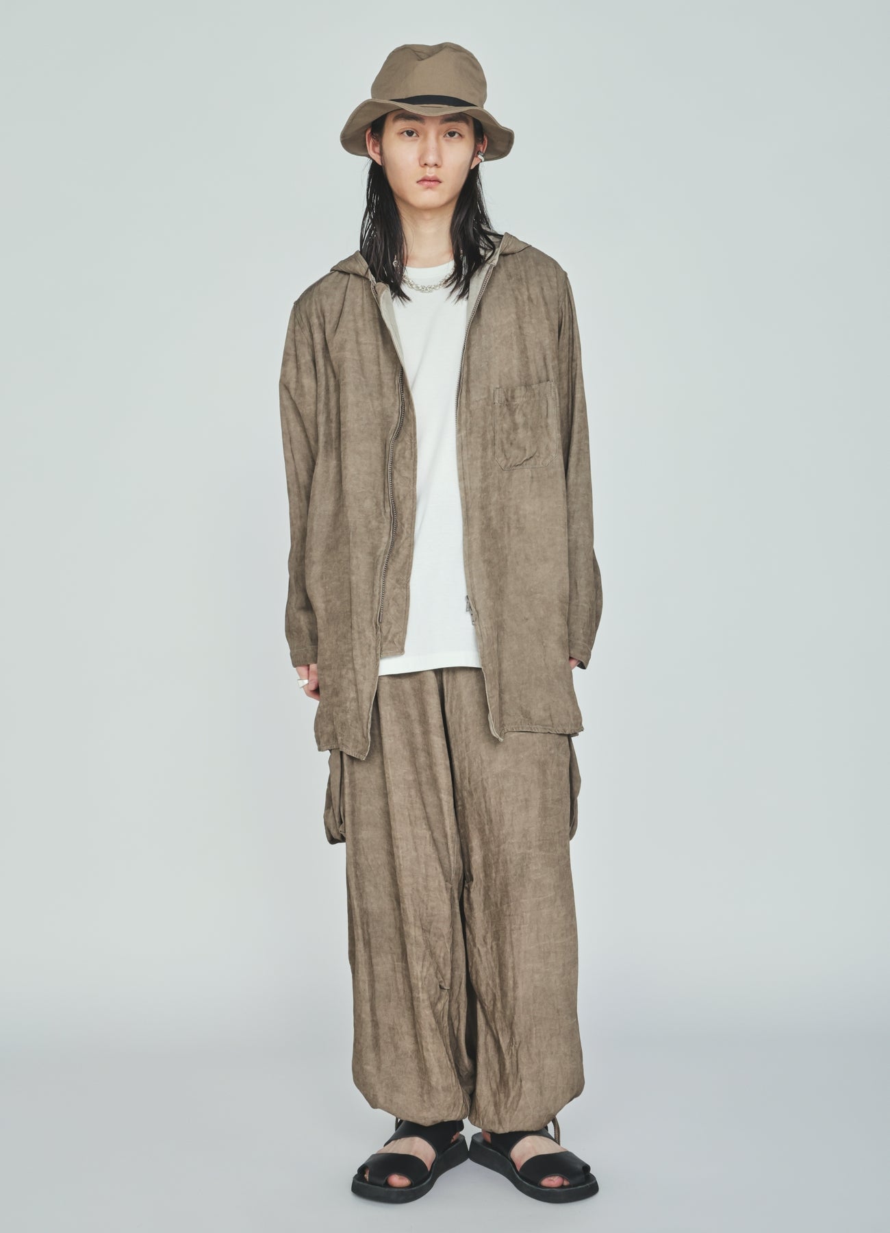VIS/LI TWILL PIGMENT PRINT KNEE-TUCK CARGO PANTS