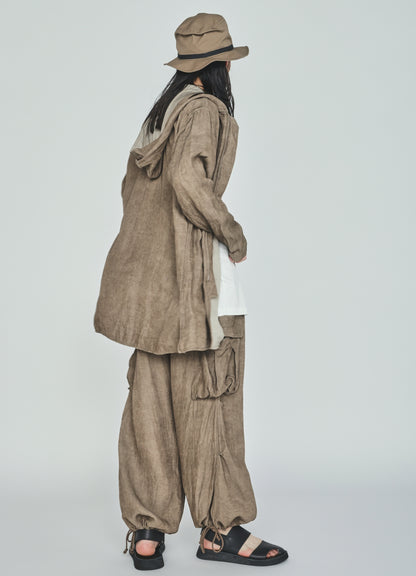 VIS/LI TWILL PIGMENT PRINT KNEE-TUCK CARGO PANTS