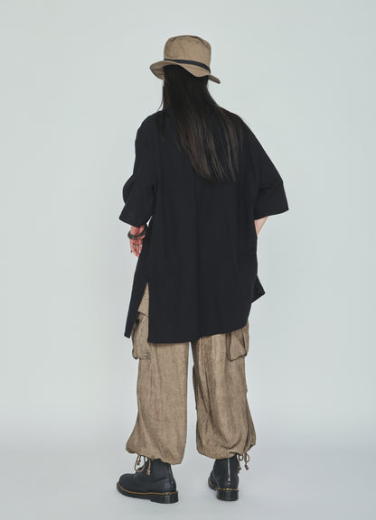 VIS/LI TWILL PIGMENT PRINT KNEE-TUCK CARGO PANTS