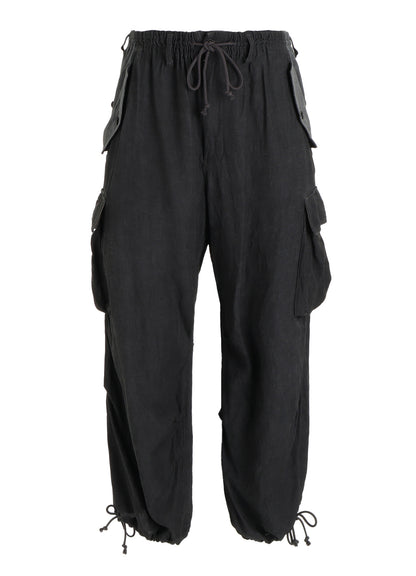 VIS/LI TWILL PIGMENT PRINT KNEE-TUCK CARGO PANTS