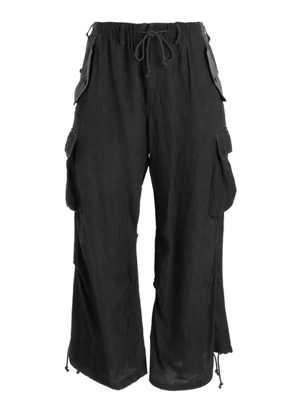VIS/LI TWILL PIGMENT PRINT KNEE-TUCK CARGO PANTS
