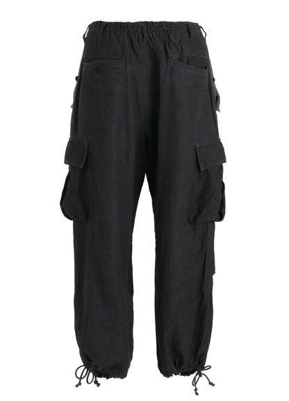 VIS/LI TWILL PIGMENT PRINT KNEE-TUCK CARGO PANTS