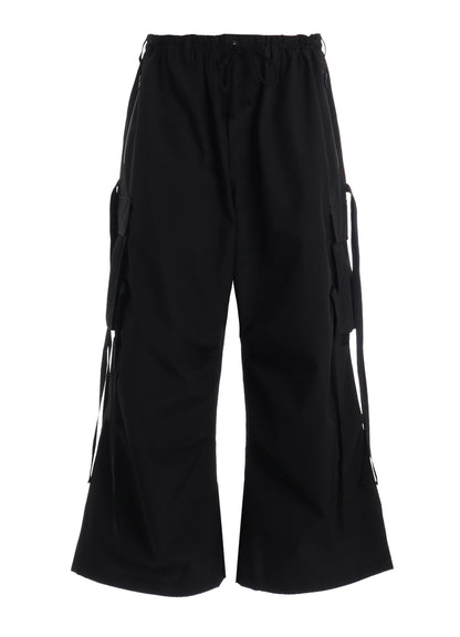 WATERPROOF TECH FABRIC STRAPPED TECHNO PANTS