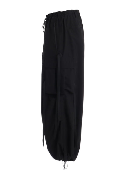 WATERPROOF TECH FABRIC STRAPPED TECHNO PANTS