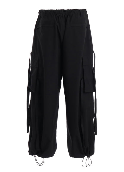 WATERPROOF TECH FABRIC STRAPPED TECHNO PANTS