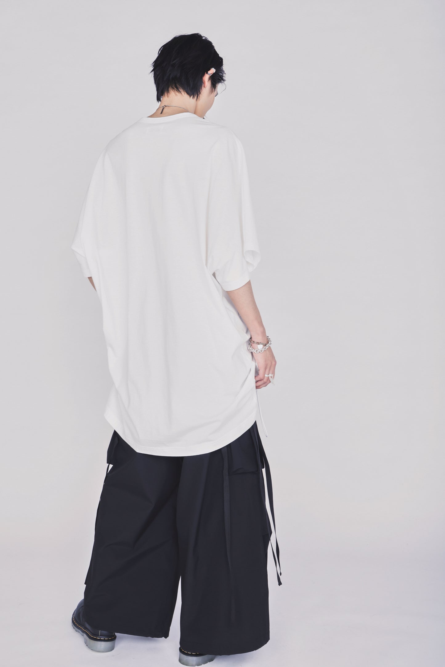 WATERPROOF TECH FABRIC STRAPPED TECHNO PANTS