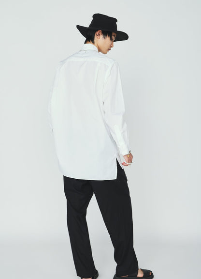 ORGANIC COTTON WASHER TAPERED PANTS WITH SASHIKO EMBROIDERY