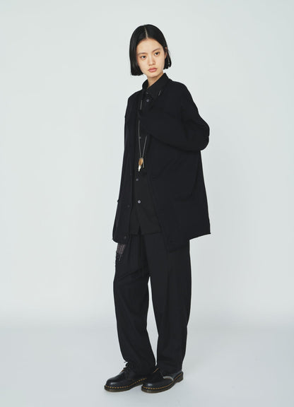 ORGANIC COTTON WASHER TAPERED PANTS WITH SASHIKO EMBROIDERY