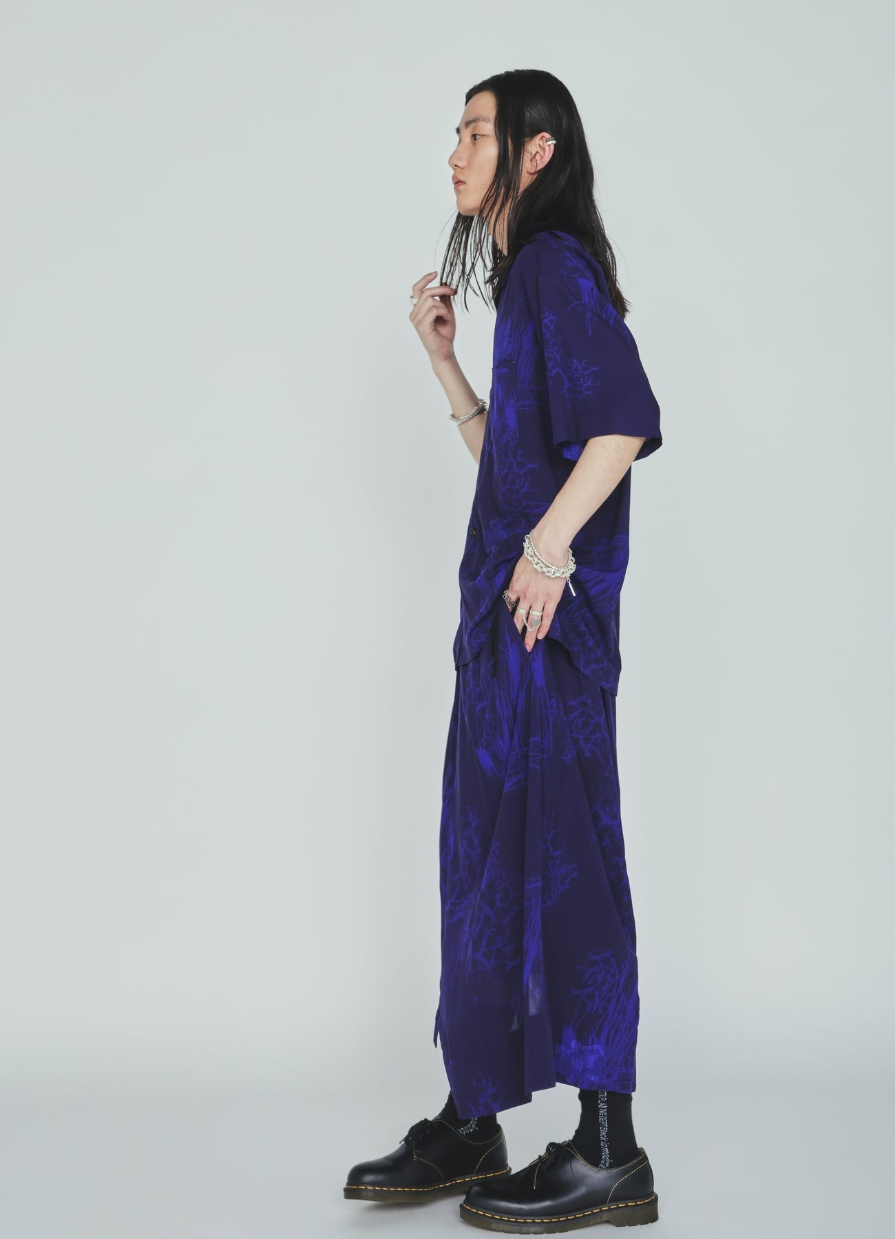 RAYON “Y” LETTER AND INDIAN MOTIF PRINT WRAP SKIRT