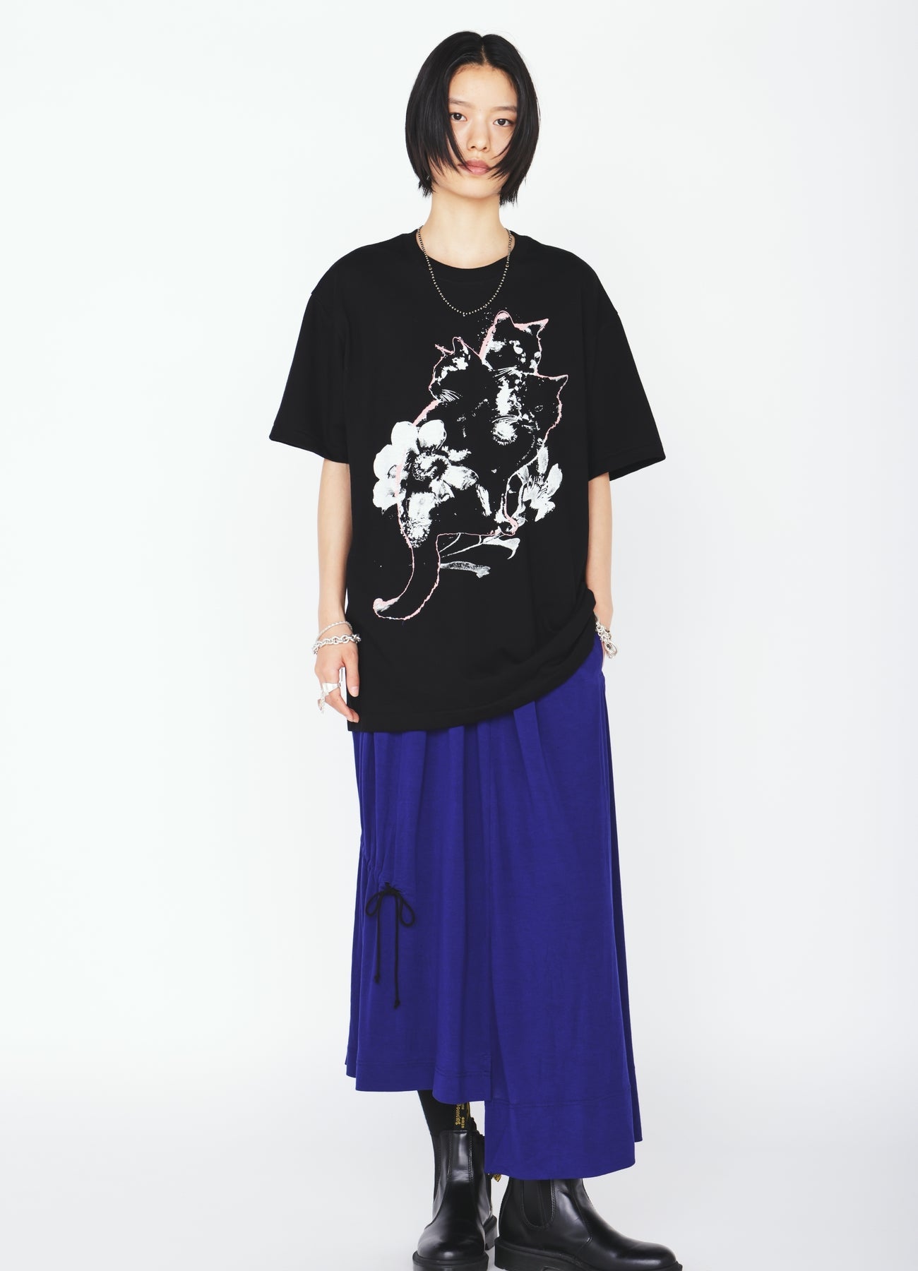 RAYON JERSEY DRAWSTRING SKIRT