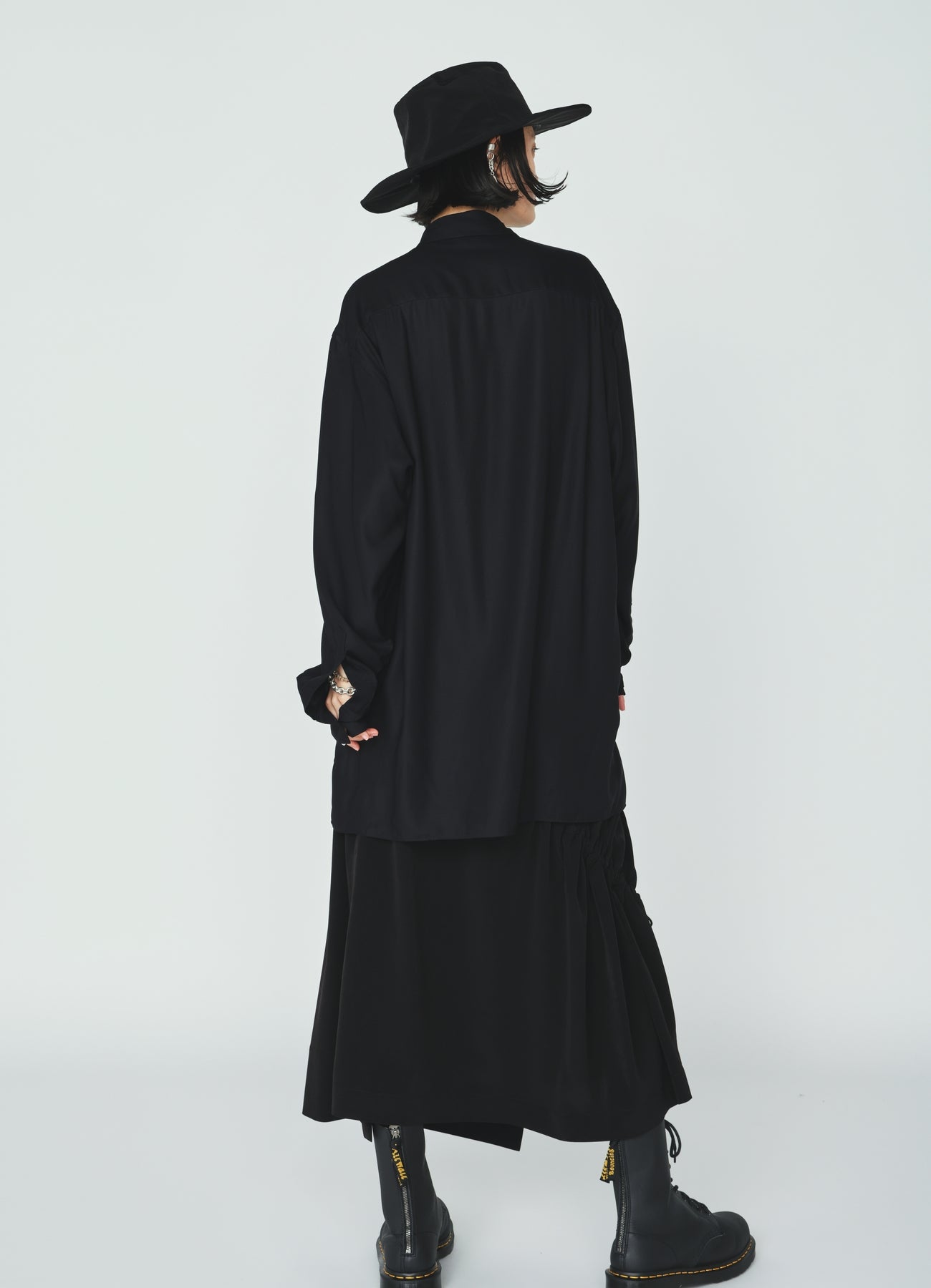 CREPE de CHINE DRAWSTRING SKIRT – THE SHOP YOHJI YAMAMOTO