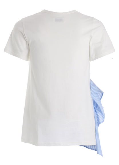 30/COTTON JERSEY WAIST DRAPE POCKET T-SHIRT