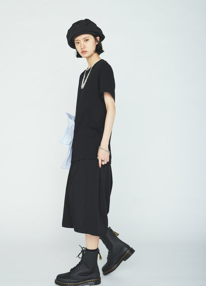 30/COTTON JERSEY WAIST DRAPE POCKET T-SHIRT