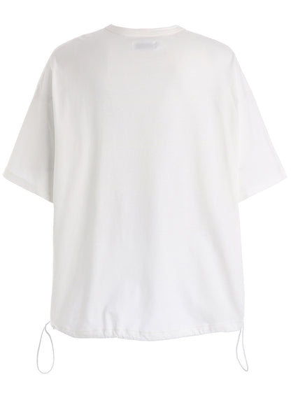 30/COTTON JERSEY ELASTIC HEM T-SHIRT