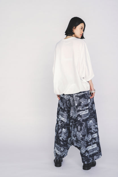 30/COTTON JERSEY ELASTIC HEM T-SHIRT