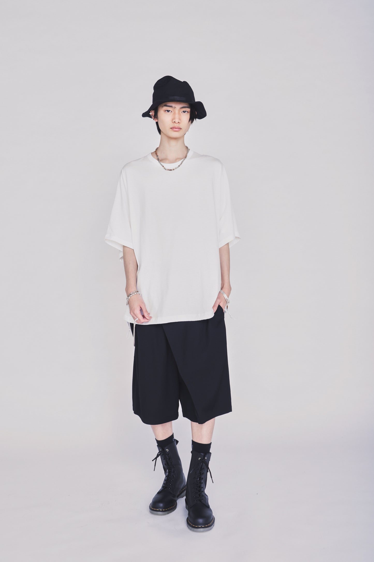 30/COTTON JERSEY ELASTIC HEM T-SHIRT