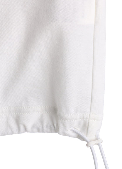 30/COTTON JERSEY ELASTIC HEM T-SHIRT