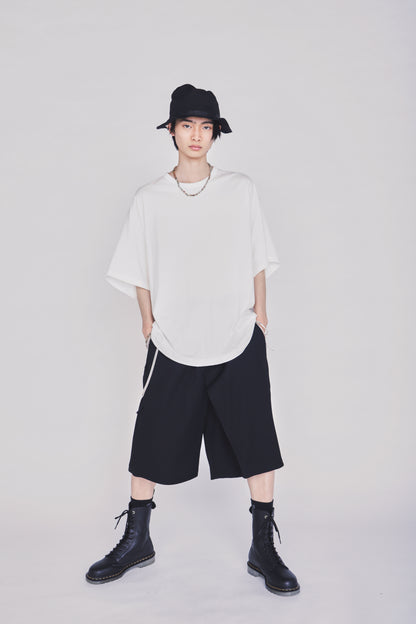 30/COTTON JERSEY ELASTIC HEM T-SHIRT