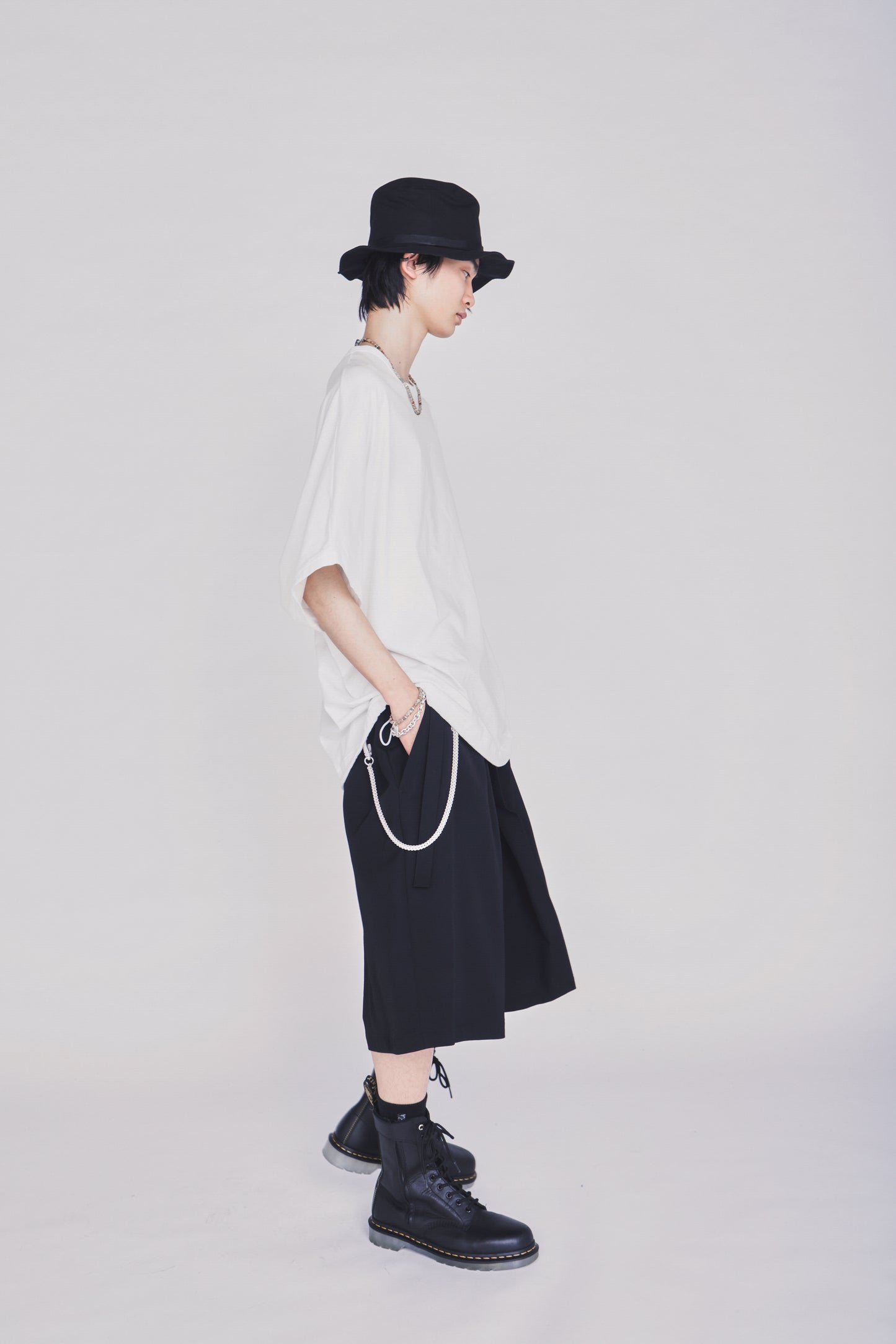 30/COTTON JERSEY ELASTIC HEM T-SHIRT