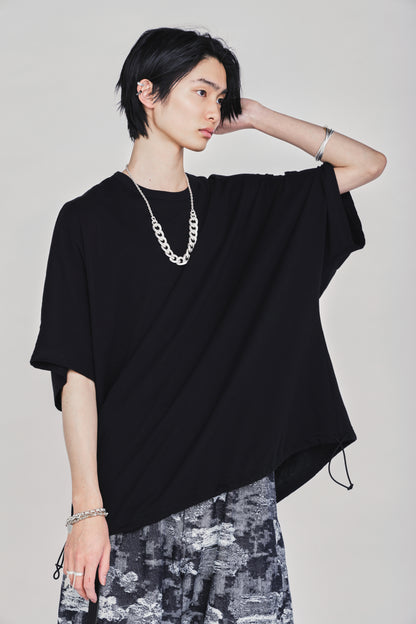 30/COTTON JERSEY ELASTIC HEM T-SHIRT