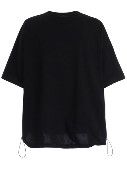 30/COTTON JERSEY ELASTIC HEM T-SHIRT