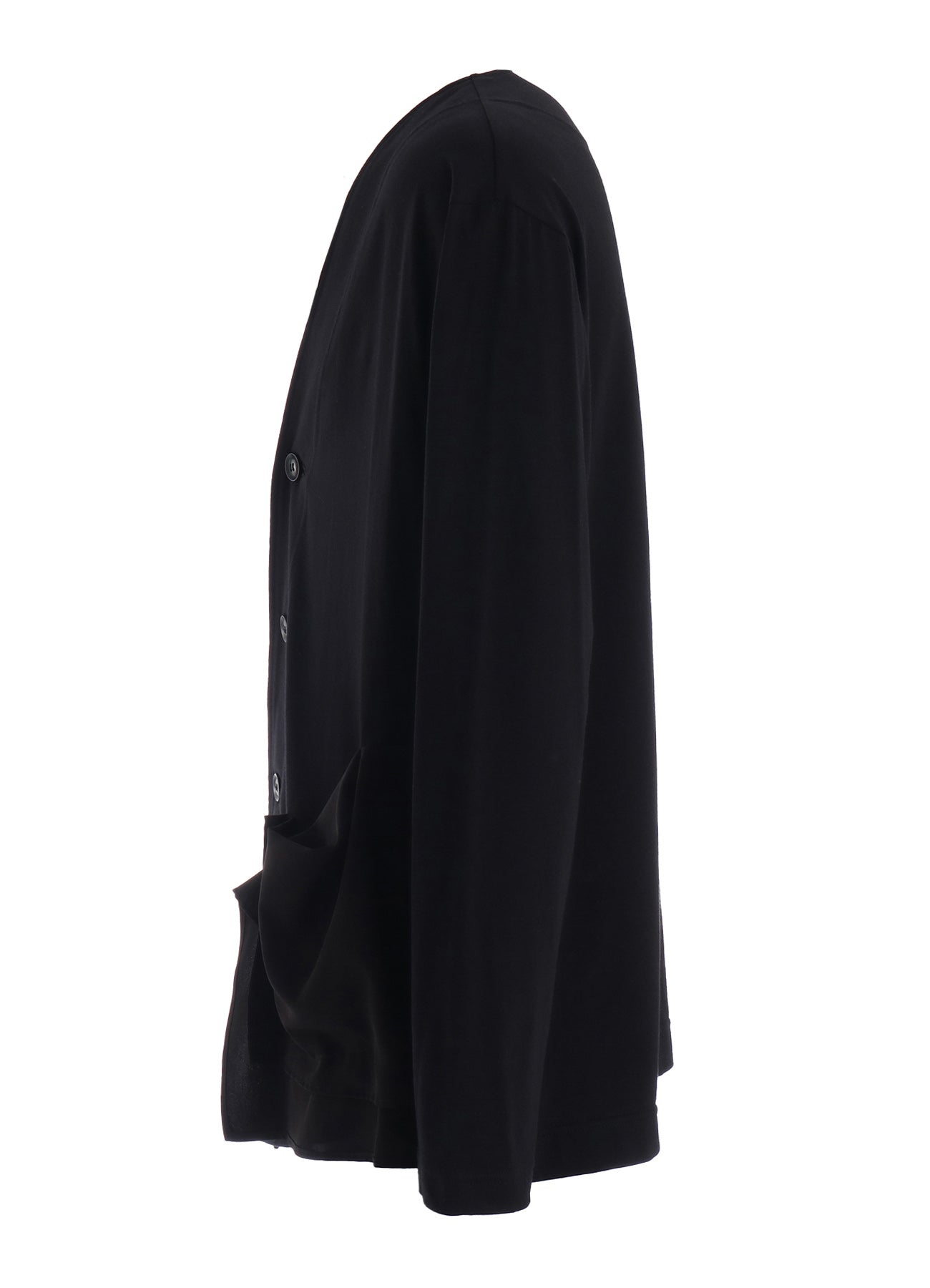 30/COTTON JERSEY ASYMMETRIC POCKET CARDIGAN