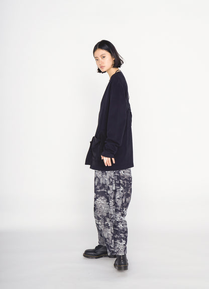 30/COTTON JERSEY ASYMMETRIC POCKET CARDIGAN