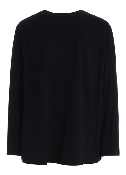 30/COTTON JERSEY ASYMMETRIC POCKET CARDIGAN