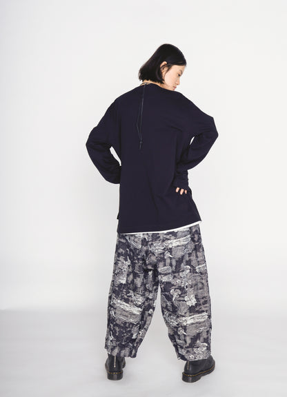 30/COTTON JERSEY ASYMMETRIC POCKET CARDIGAN