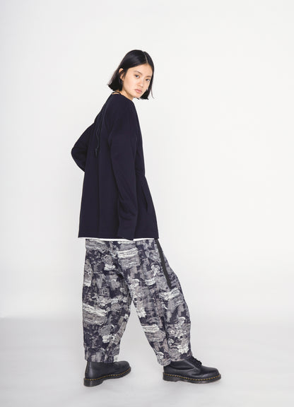 30/COTTON JERSEY ASYMMETRIC POCKET CARDIGAN