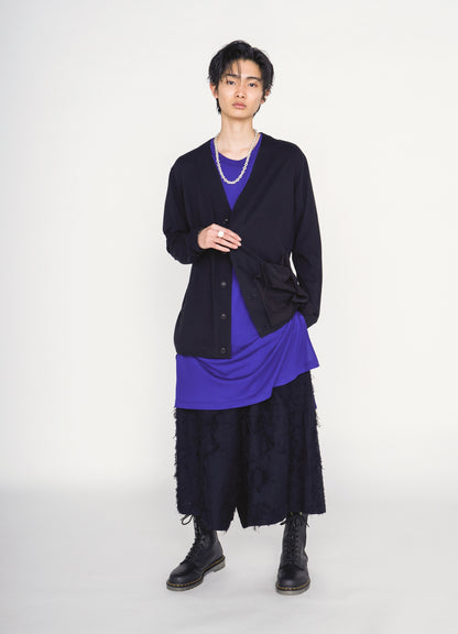 30/COTTON JERSEY ASYMMETRIC POCKET CARDIGAN