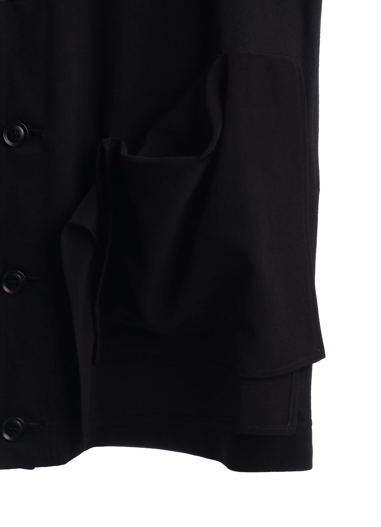 30/COTTON JERSEY ASYMMETRIC POCKET CARDIGAN