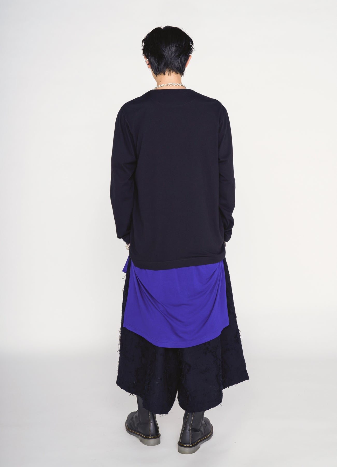 30/COTTON JERSEY ASYMMETRIC POCKET CARDIGAN