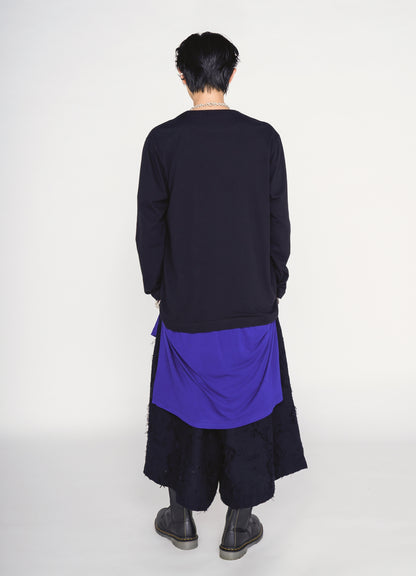 30/COTTON JERSEY ASYMMETRIC POCKET CARDIGAN
