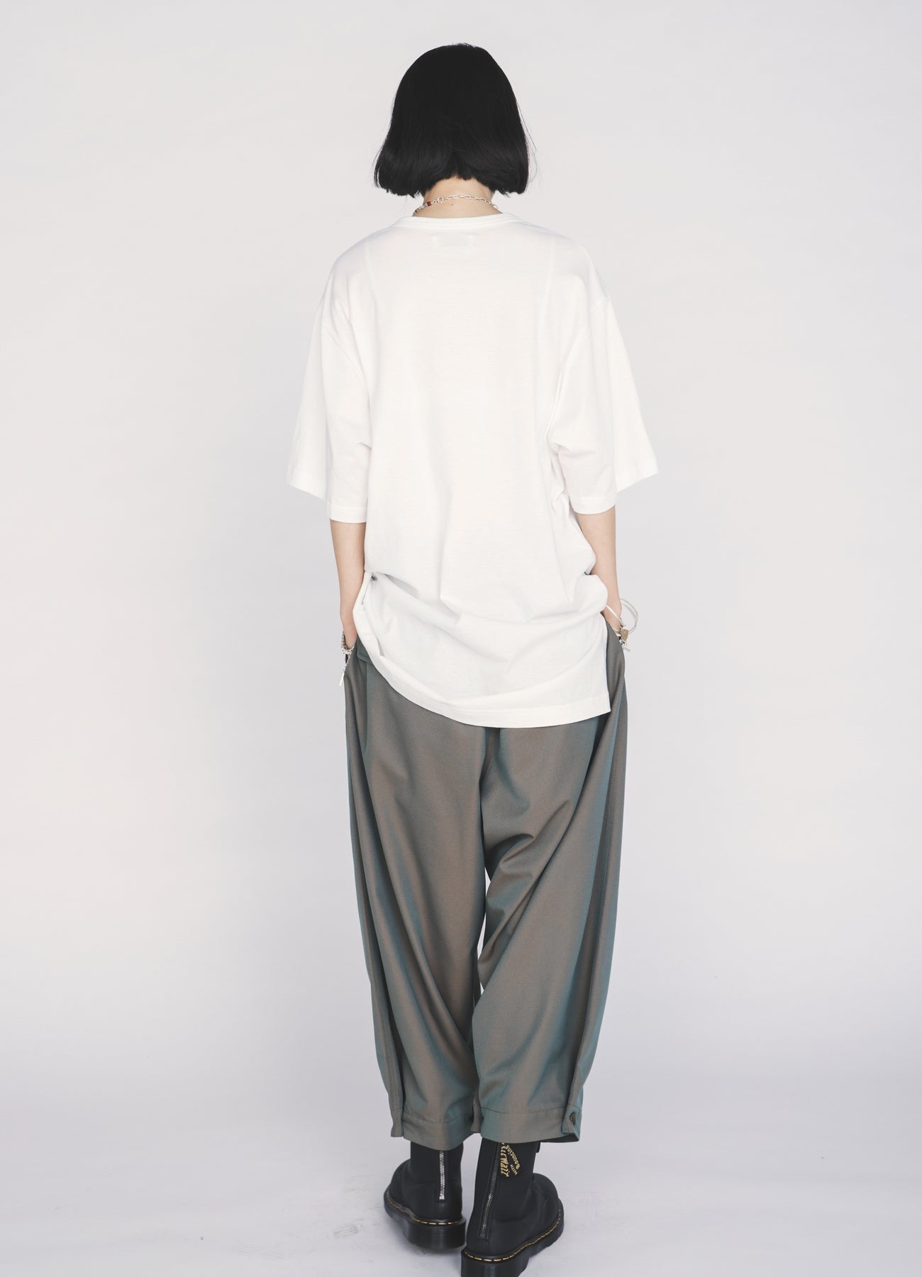 30/COTTON JERSEY DRAPE POCKET T-SHIRT